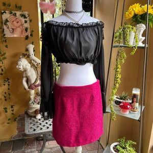 Sparkly Pink Mini Skirt Y2K